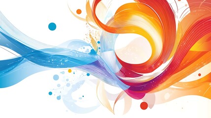 Bright and vibrant abstract swirls representing creative business strategies