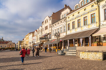 Kamienice na rynku w Rzeszowie   Tenement houses on the market square in Rzeszów City © Adrian White