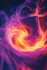 Obraz premium Smoke Swirl on Black Background