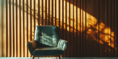 Wooden wall with chair