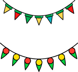 Fototapeta premium Christmas Garland vector illustration art design image