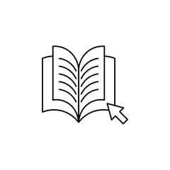 E-book thin line vector icon