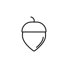 Hazelnut thin line vector icon