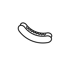 Hot dog thin line vector icon