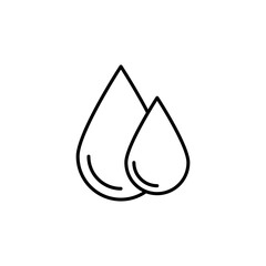 Fototapeta premium Blood drops thin line vector icon