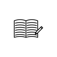 Homework thin line vector icon