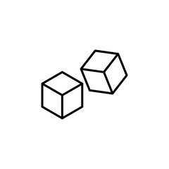 Ice thin line vector icon