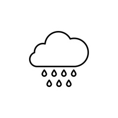Rain thin line vector icon