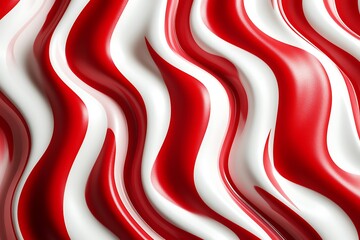 Abstract red and white striped pattern inspired by candy canes