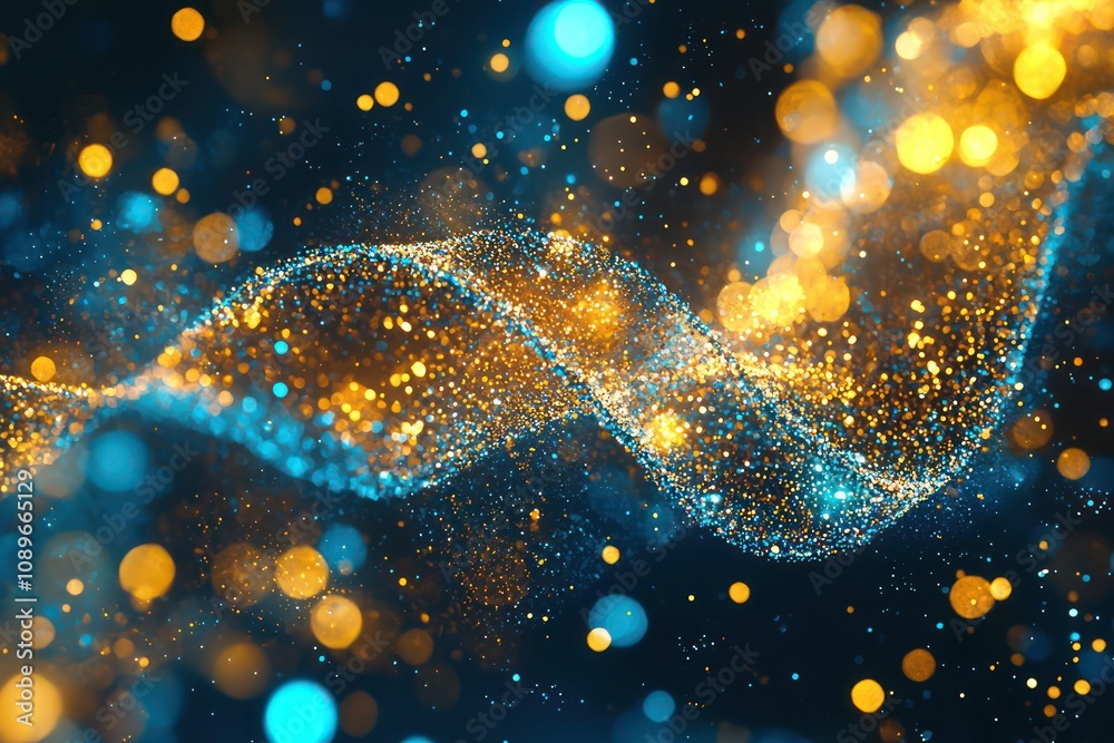 Canvas Prints dna helix: glowing particles and molecular dynamics