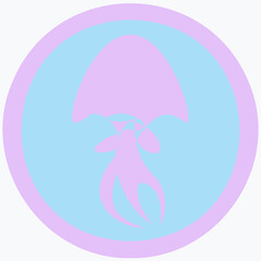 Poisonous jellyfish icon. warning sign about danger.