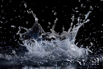 splash of water black screen