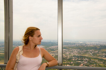 Avala tower on the mountain