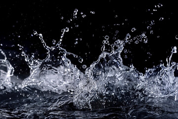 splash of water black screen