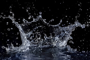 splash of water black screen
