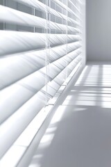 Obraz premium White Room with Blinds