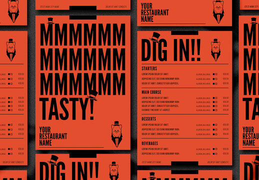 Fancy Bold Resturant Menu