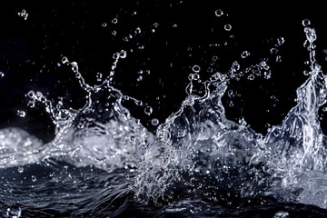 splash of water black screen