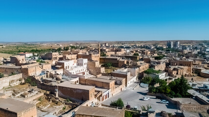 View of the stone houses in the old city of Mardin province, located in the Southeastern Anatolia Region of Turkey.