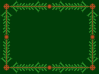 Snowflakes frame for Christmas and New Year greetings. Winter frame with snowflakes in geometric line art style. Design for greeting card, flyers and invitations. Vector illustration