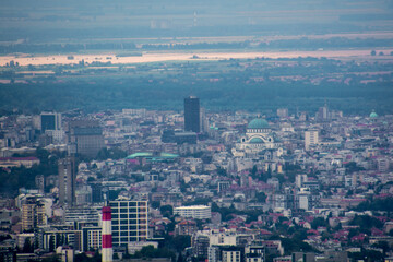 Fototapeta premium Avala tower on the mountain