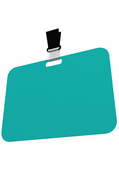 BEDGE TESSERINO UFFICIO CONTROLLO PASS su fondo trasparente isolato