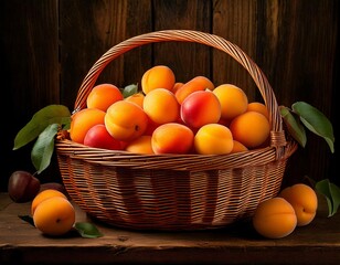apricots in the basket