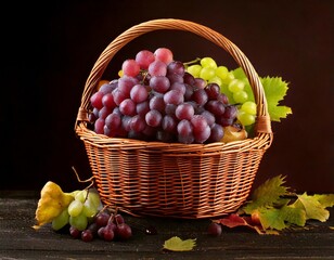 grapes in a basket