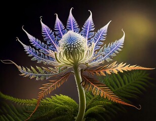 a mysterious fern in a fairy forest