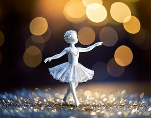 white ballerina figurine