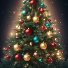 Obraz premium A picture of a christmas tree with christmas vibes