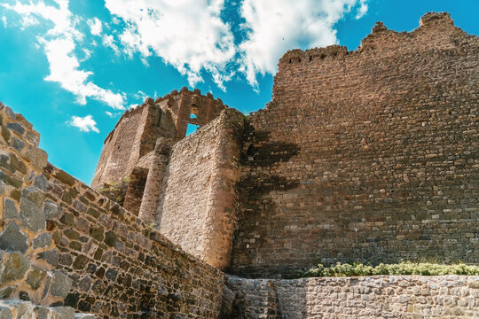Hosap Castle. Close-up of the old historical inner walls of the castle. Van, Turkey..