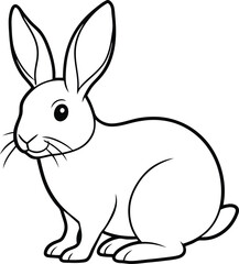 Fototapeta premium Rabbit Line Art