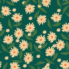 Seamless pattern with flowers. Vector pattern floral. Natural pattern for print and web