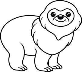 Obraz premium Sloth Line Art