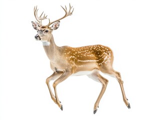 Fototapeta premium Deer isolated on white background