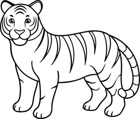 Fototapeta premium Tiger Line Art