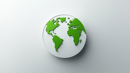 Obraz premium Green Earth Globe Eco Friendly Concept World Map