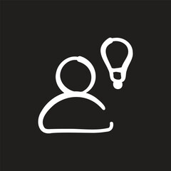 single marketing icon illustration with white marker drawing style