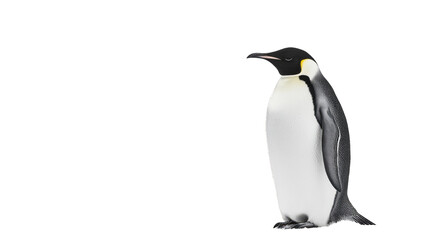 Fototapeta premium mperor penguin against white background