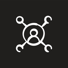 single marketing icon illustration with white marker drawing style