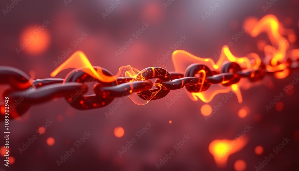 Poster A Striking Visual of a Fire Chain Displaying Dynamic Movement and Energy, Perfect for Evoking Emotions of Intensity and Passion in Art Projects