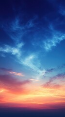 Obraz premium Vibrant Sunset Sky Colorful Cloudscape Scenic View