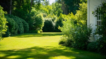 Obraz premium Sun-Drenched Garden Retreat 