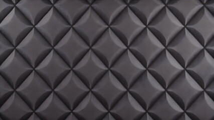 Fototapeta premium Detailed macro shot of sleek textured charcoal metal diamond pattern. Generative AI