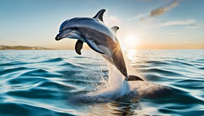 Fototapeta premium A Dolphin jumping out of the water
