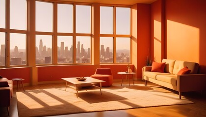 Photo interior modern design room 3d illustration
