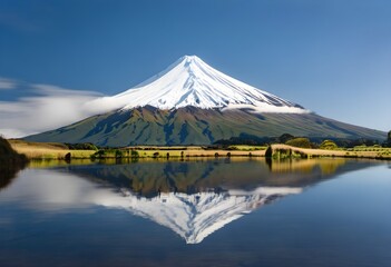 A view of Mount Taranaki in New Zealand