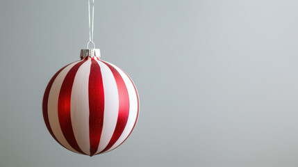red christmas ball on white background