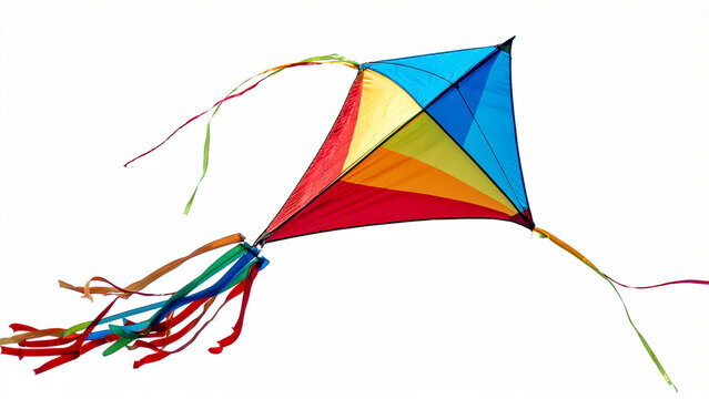 Pipa colorida voando no ar, isolada em fundo branco, Brincadeira de crian&ccedil;a, soltar pipa, pandorga, papagaio., Raia, Curica, C&acirc;ngula, Jamanta, Pepeta, Casqueta, Cometa, Chambeta.